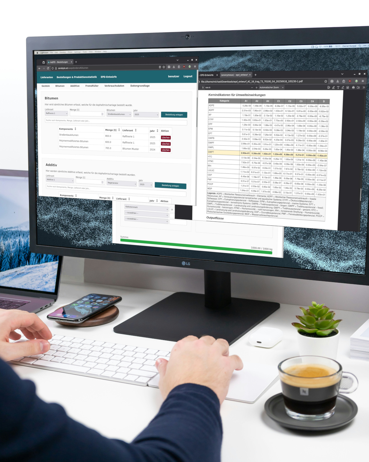 Bild der Webapp